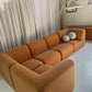 Bespoke Vintage Boucle Curved Modular Sofa