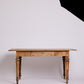 Antique European Pine Farmhouse Table with Single Drawer
