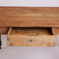 Antique European Pine Farmhouse Table with Single Drawer
