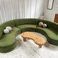 Bespoke Green Curved Modular Sofa