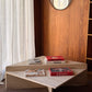 Vintage Triangle Split Level Unfilled Travertine Coffee Table