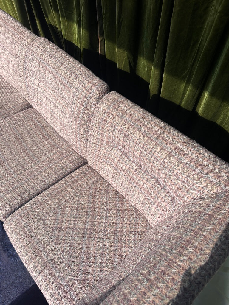 Vintage Pink Tweed Midcentury Modular Sofa, 60’s