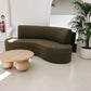 Green Velvet Curved Sofa