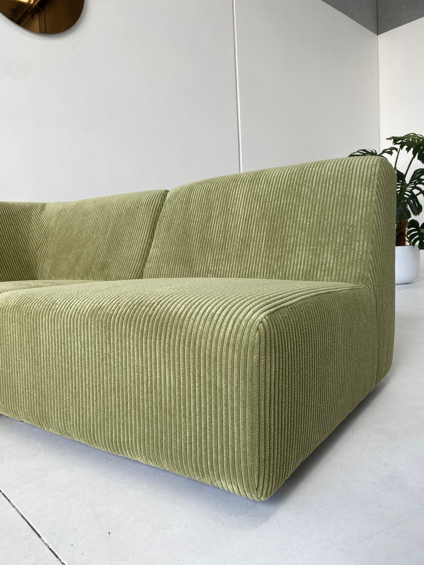 Green Corduroy Modular Sofa