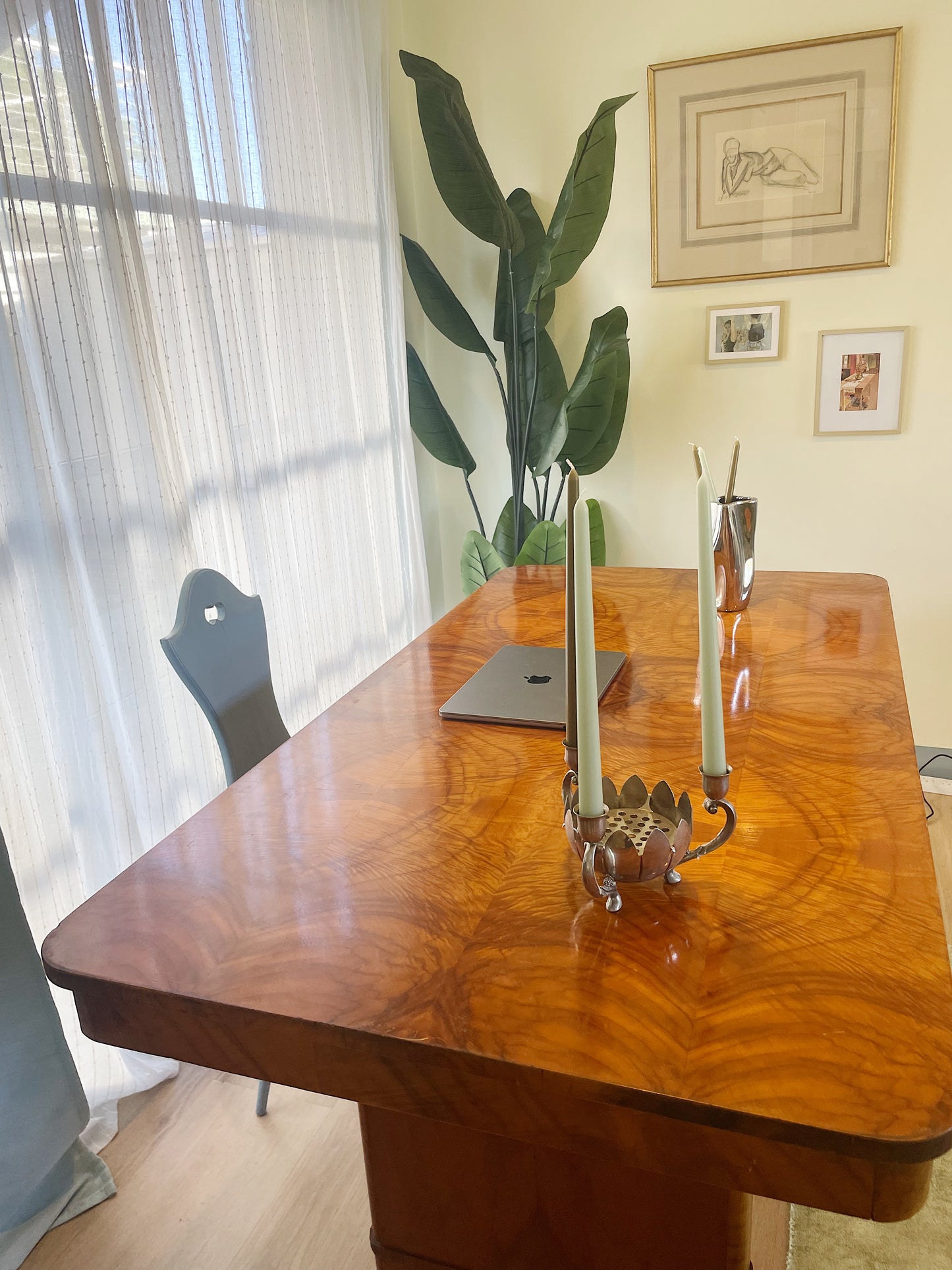 Vintage Burl Wood Table