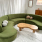 Bespoke Green Curved Modular Sofa