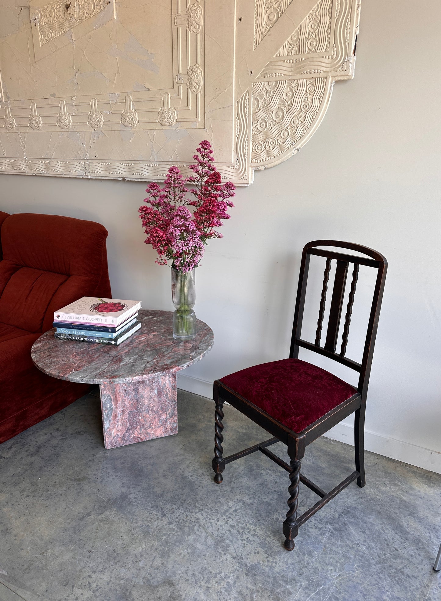 Victorian Blackened Barley-Twist Statement / Hall Chair