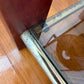 Pair of vintage timber and brass side tables