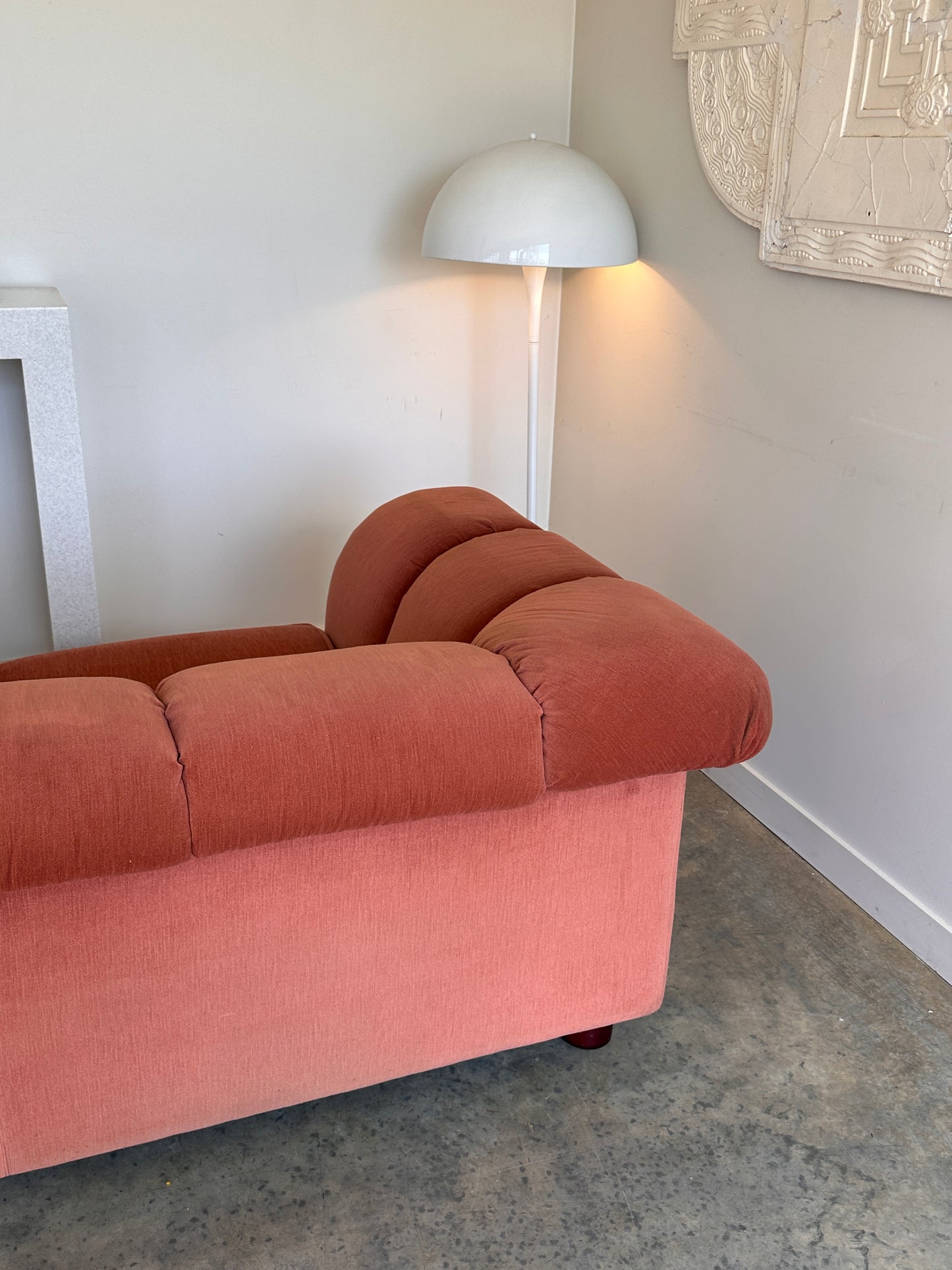 Vintage Dusty Pink Custom Made Sofas, 80's