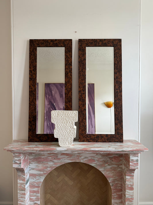 Vintage Walnut Burl Mirror (two available)