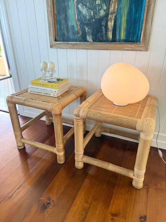 Pair of Bamboo Side Tables