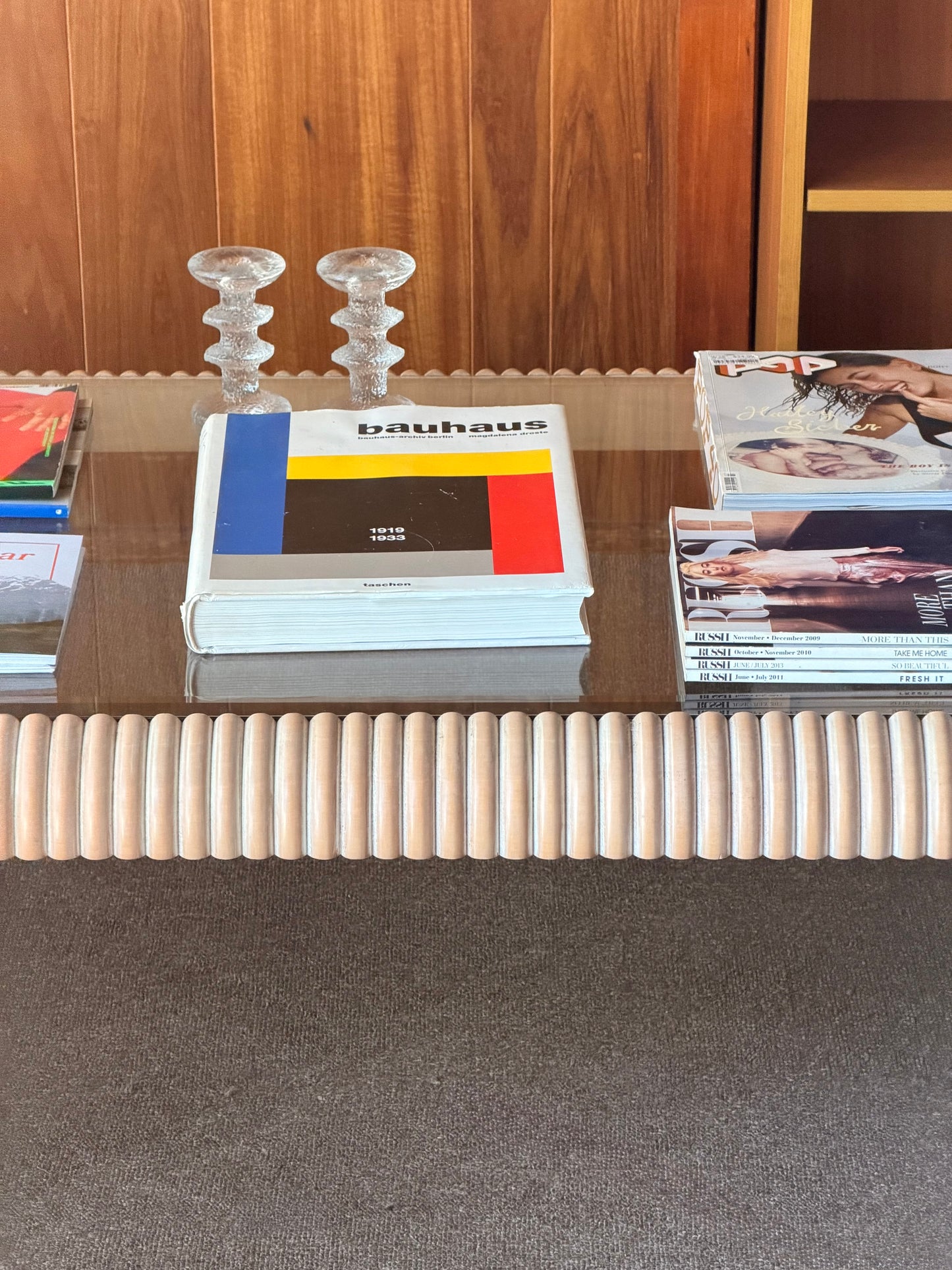 1970s Reed & Glass Coffee Table