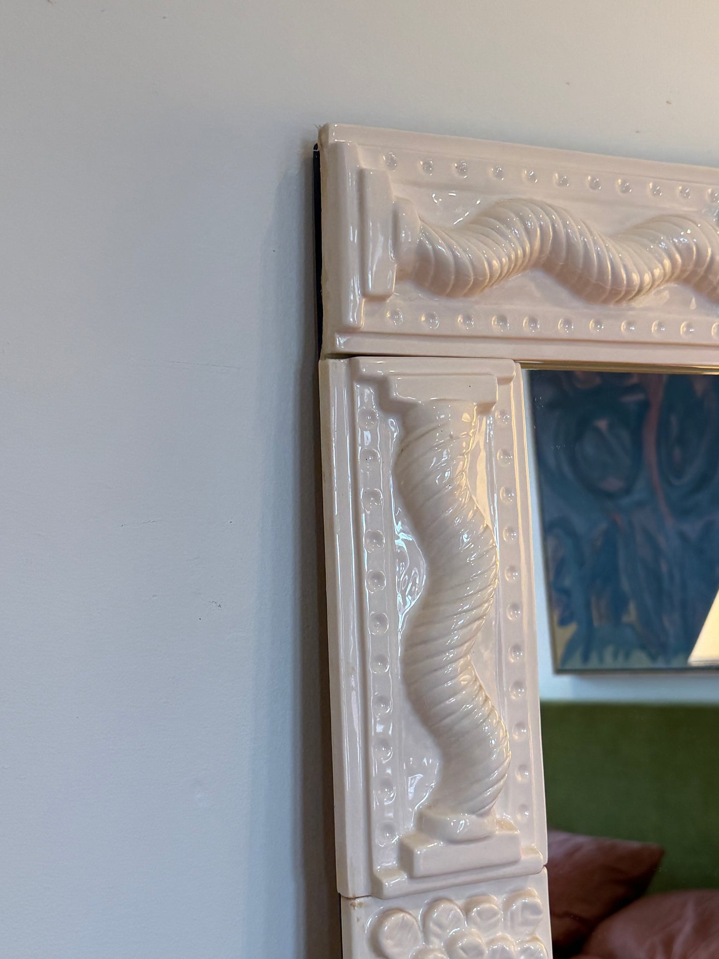 Vintage Ceramic Mirror