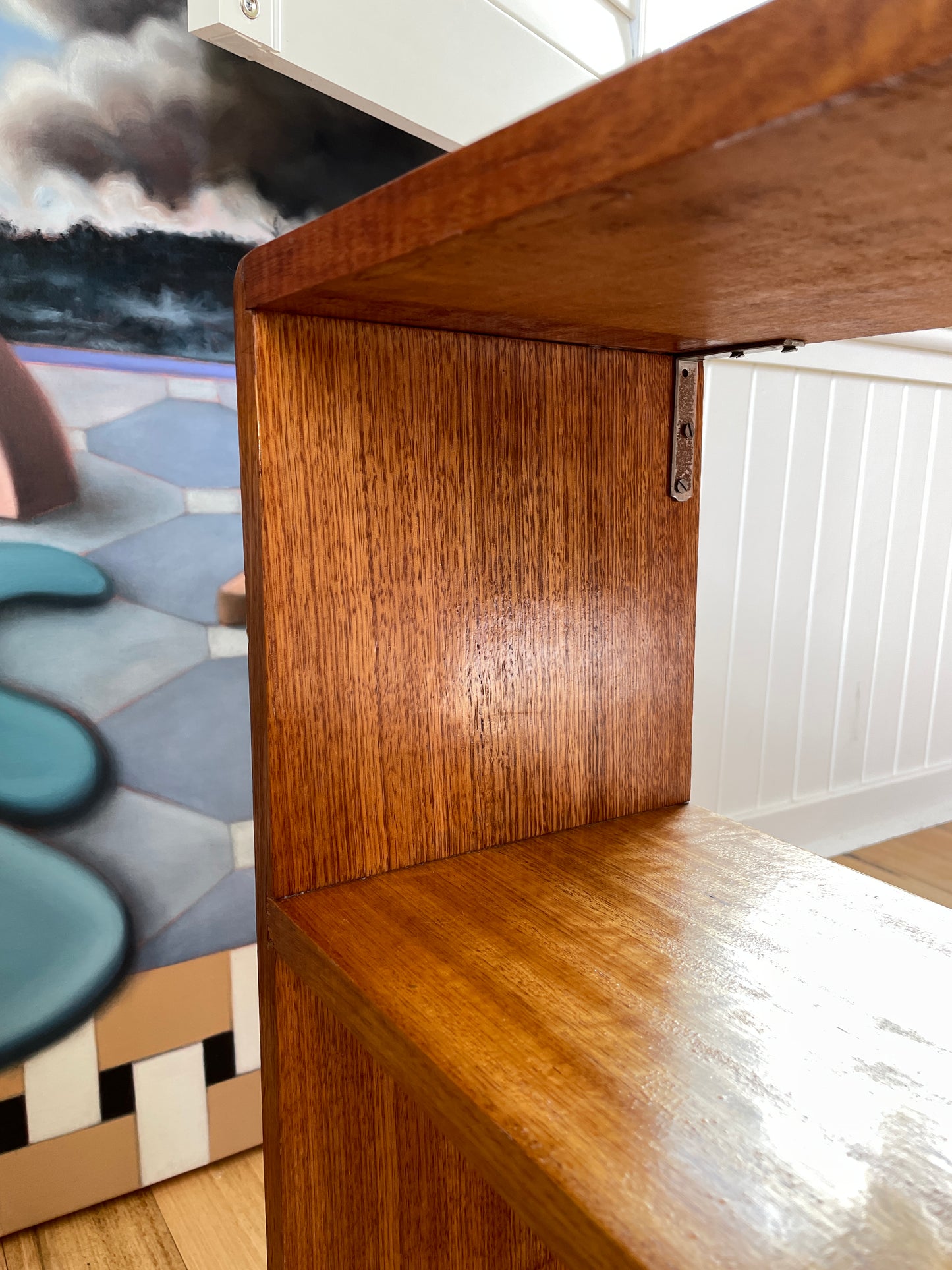 Vintage timber book shelf