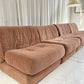Vintage Dusty Pink Chenille Modular Sofa