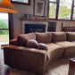 On Hold - Large Modular Soft Camel Velvet Sofa