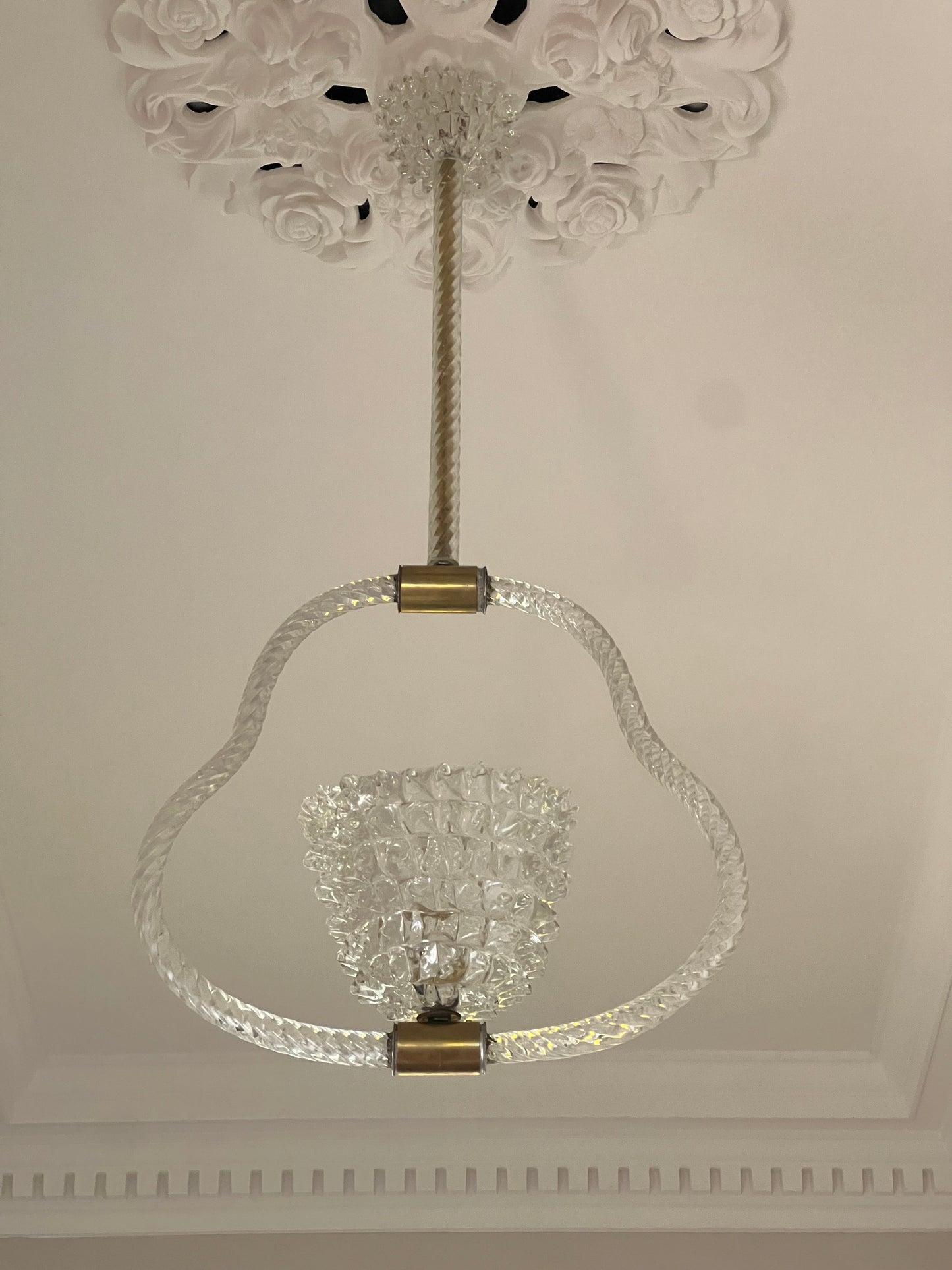 Vintage Murano Rostrato Pendant Light