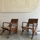 Vintage Burmese Teak and Rattan Easy Chair - Two Available