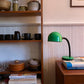 Vintage green enamel Jetage gooseneck desk lamp