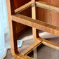 Vintage Glass and Wicker Console Table