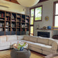 Cream Striped Modular Sofa