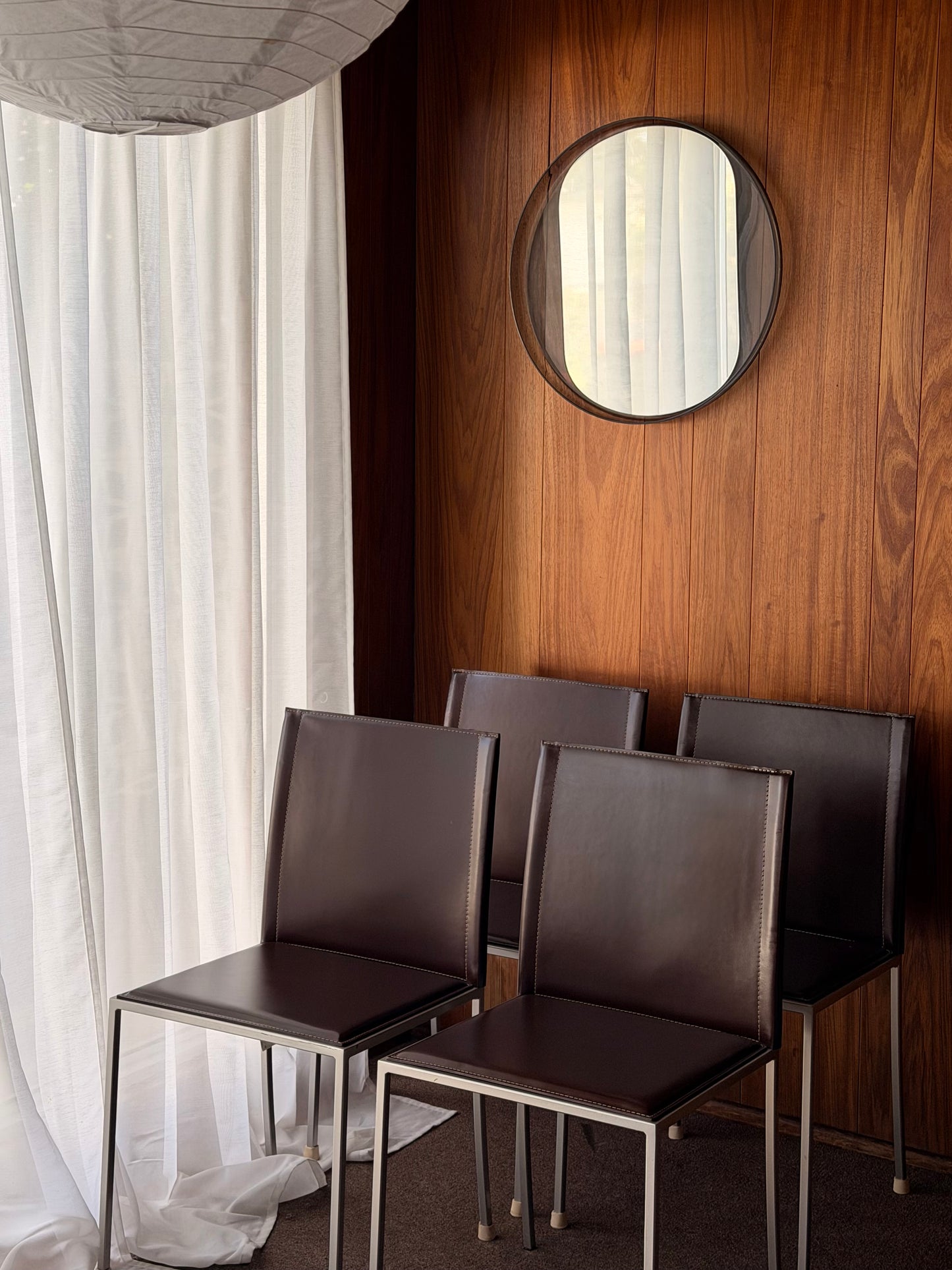 Authentic Calligaris Leather Dining Chairs — Made in Italy (Set of 5)