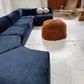 Bespoke Curved Navy Chenille Modular Sofa