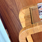 Vintage Glass and Wicker Console Table
