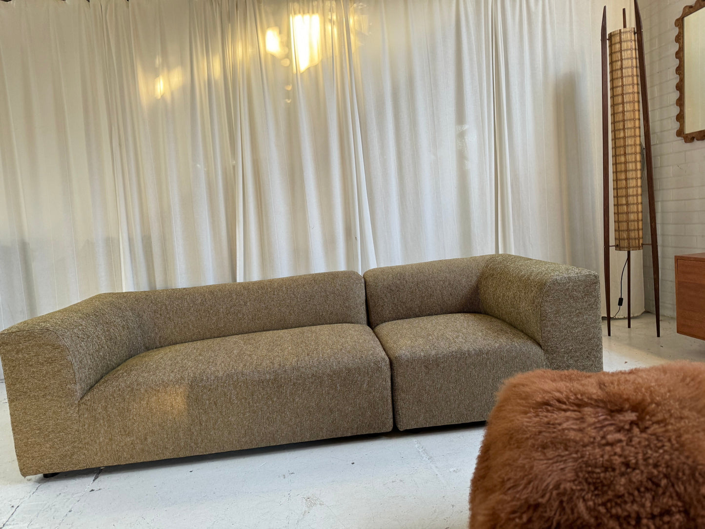 Bespoke Vintage Olive Modular Sofa Set