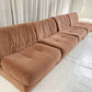 Vintage Dusty Pink Chenille Modular Sofa