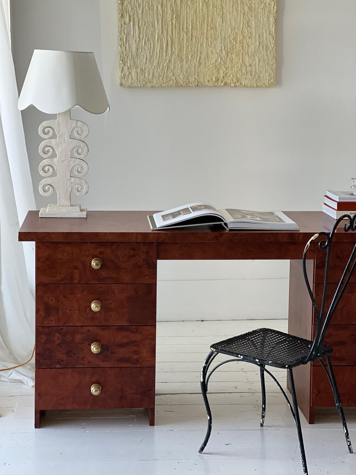 Vintage Tasmanian Myrtle Burl Desk