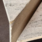 Vintage Triangle Split Level Unfilled Travertine Coffee Table