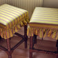 Pair of Reupholstered Spanish-style Bobbin Reel Stools