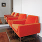 Pair Orange Velvet Parker Armchairs