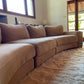 On Hold - Large Modular Soft Camel Velvet Sofa