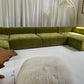 Bespoke Large Olive Velvet Modular Sofa Set