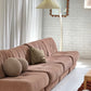 Vintage Dusty Pink Chenille Modular Sofa