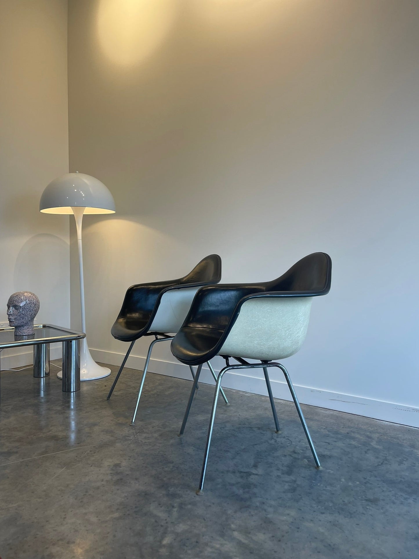 Eames Original Vintage Herman Miller Fiberglass DAX Shell Chairs - Pair