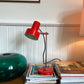 Mid Century red enamel desk lamp