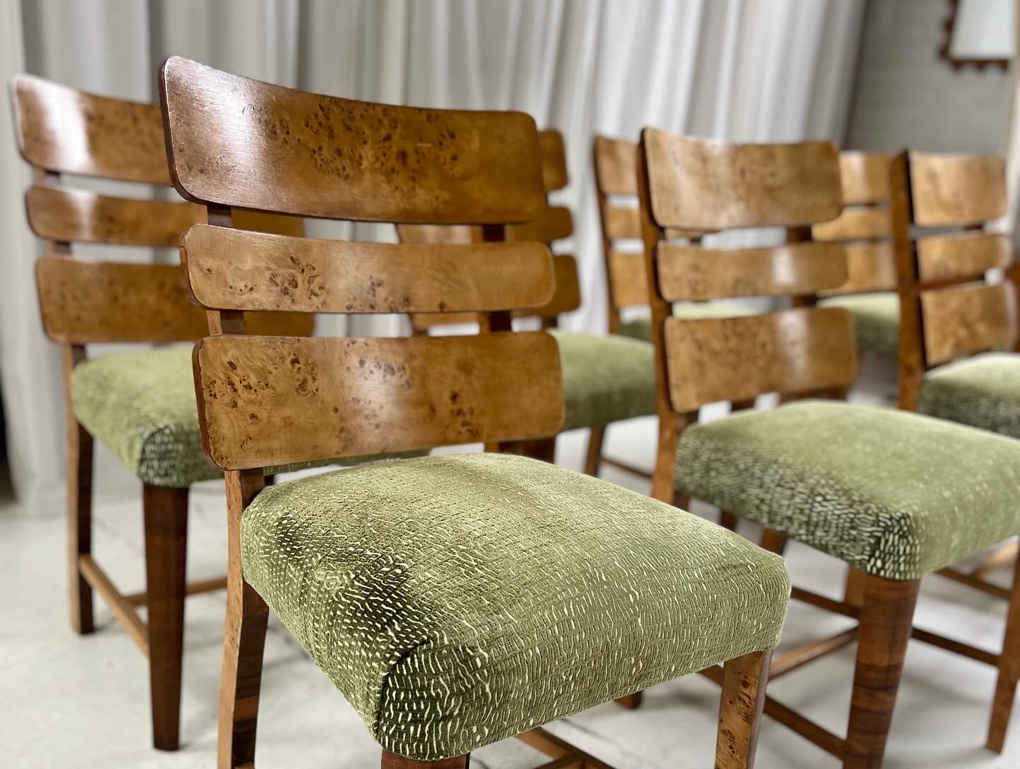 Restored Burl Chairs - Set of Eight