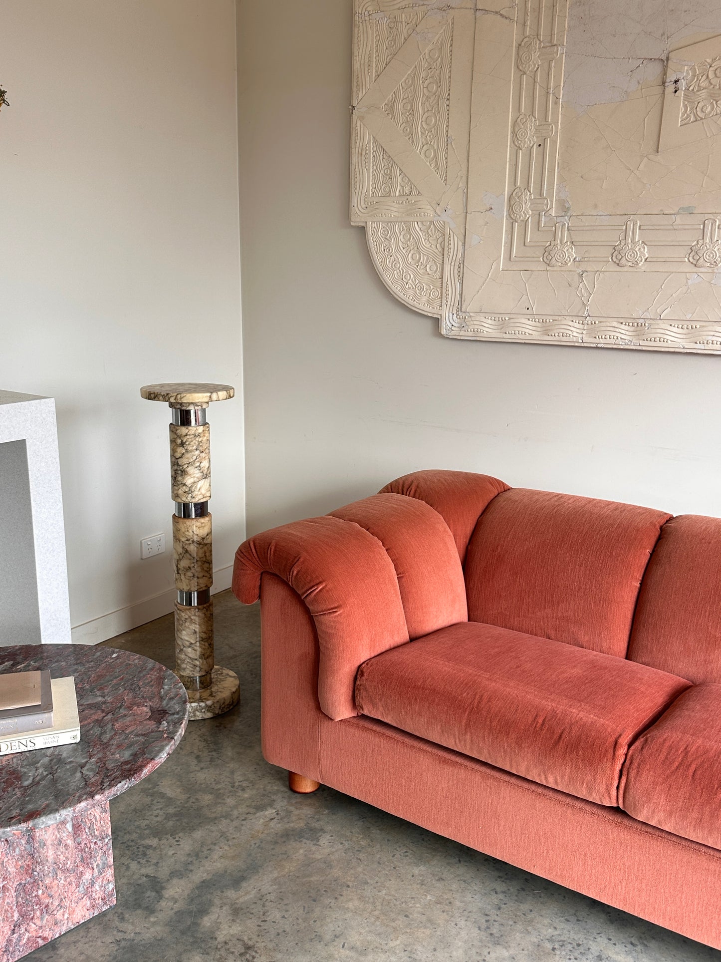 Vintage Dusty Pink Custom Made Sofas, 80's