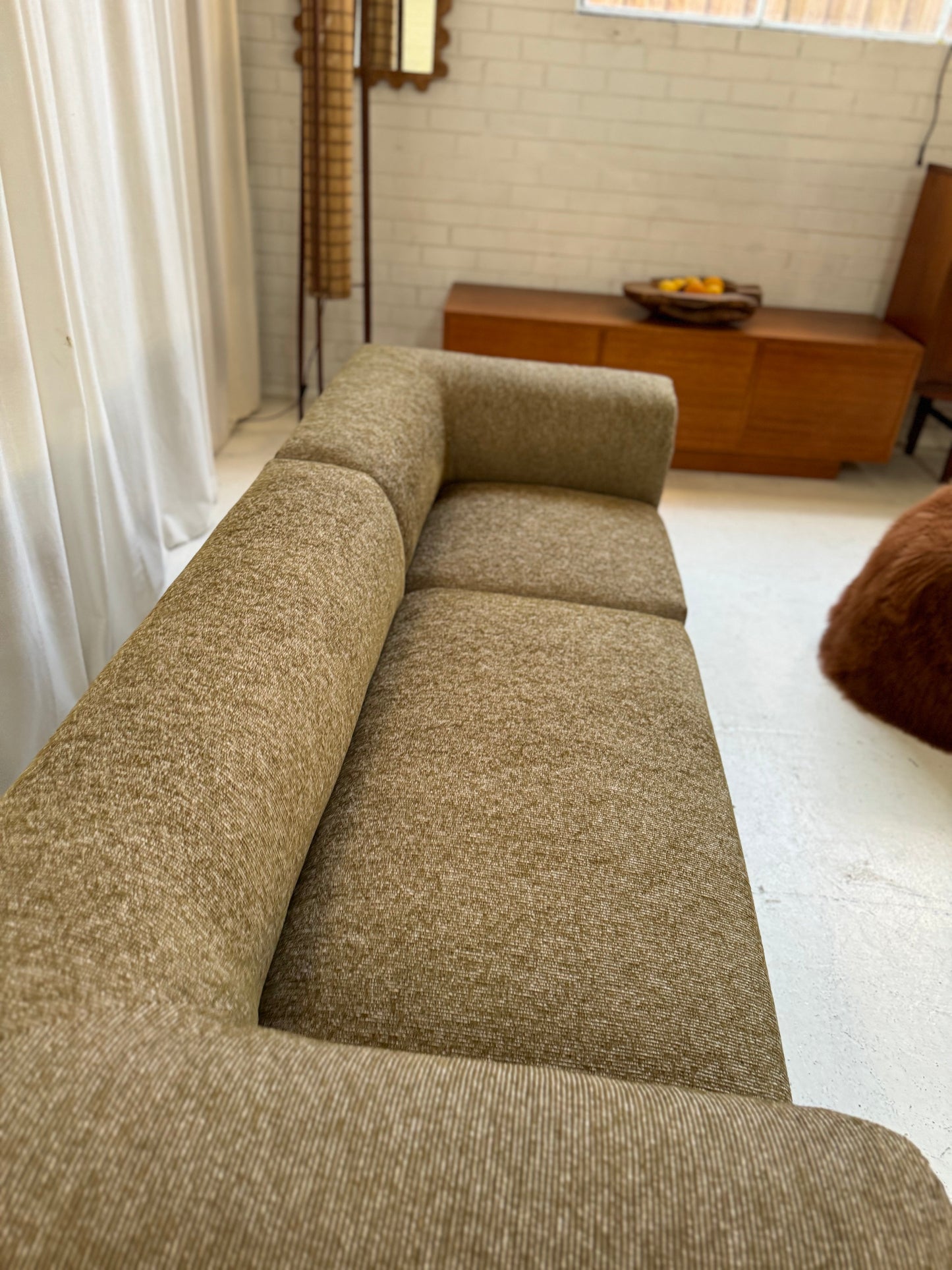 Bespoke Vintage Olive Modular Sofa Set