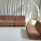 Vintage Dusty Pink Chenille Modular Sofa