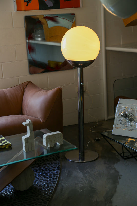 Pia Guidetti Glass Sphere Floor Lamp for Luci Milano, Italy 1970