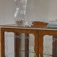 Vintage 1950s Burl & Glass Cabinet