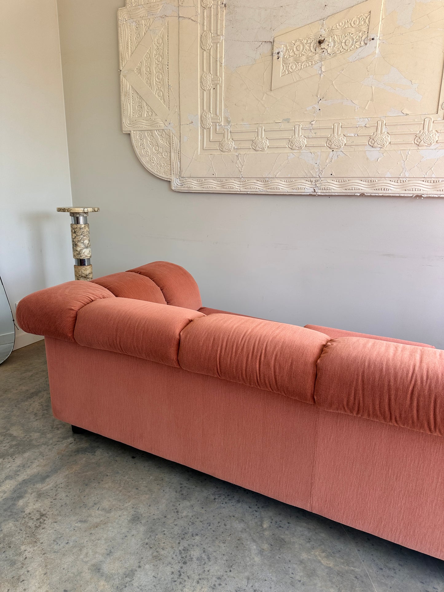 Vintage Dusty Pink Custom Made Sofas, 80's