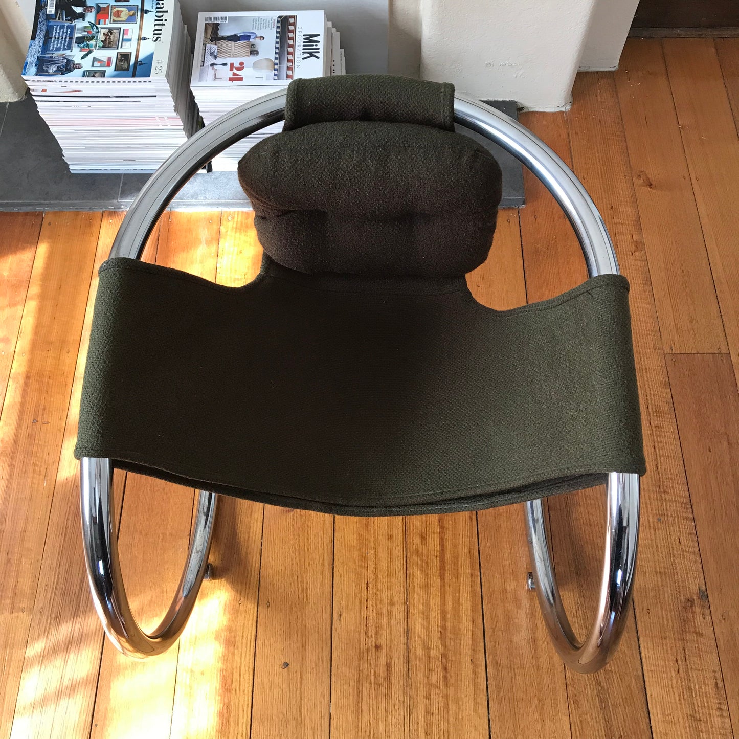 Byron Botker Chrome Cantilever Chair for Landes California, 1970s