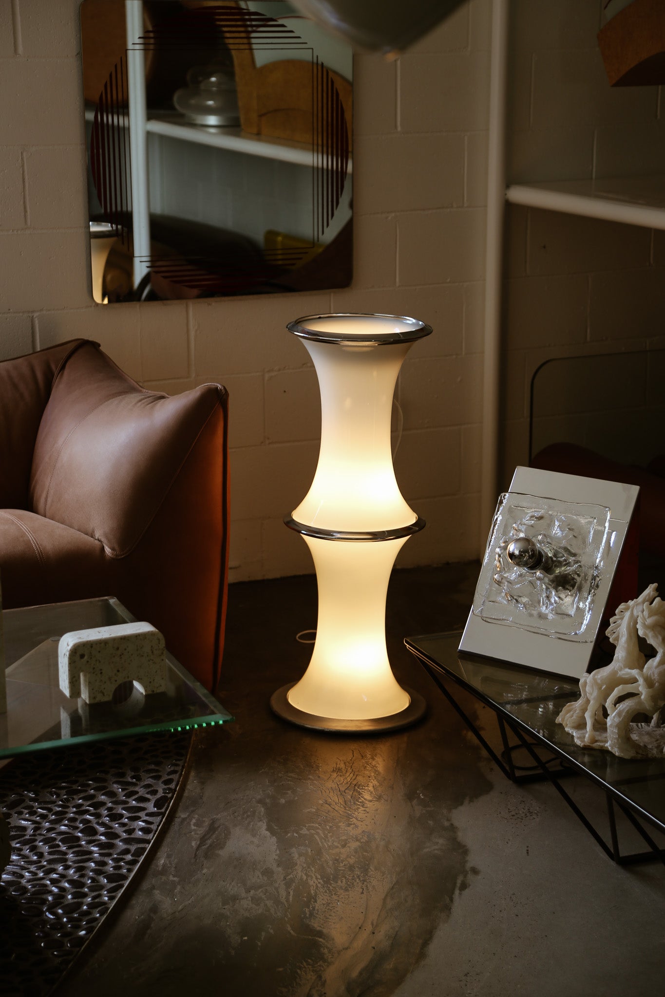 1970s Italian Murano Enrico Tronconi Floor Lamp