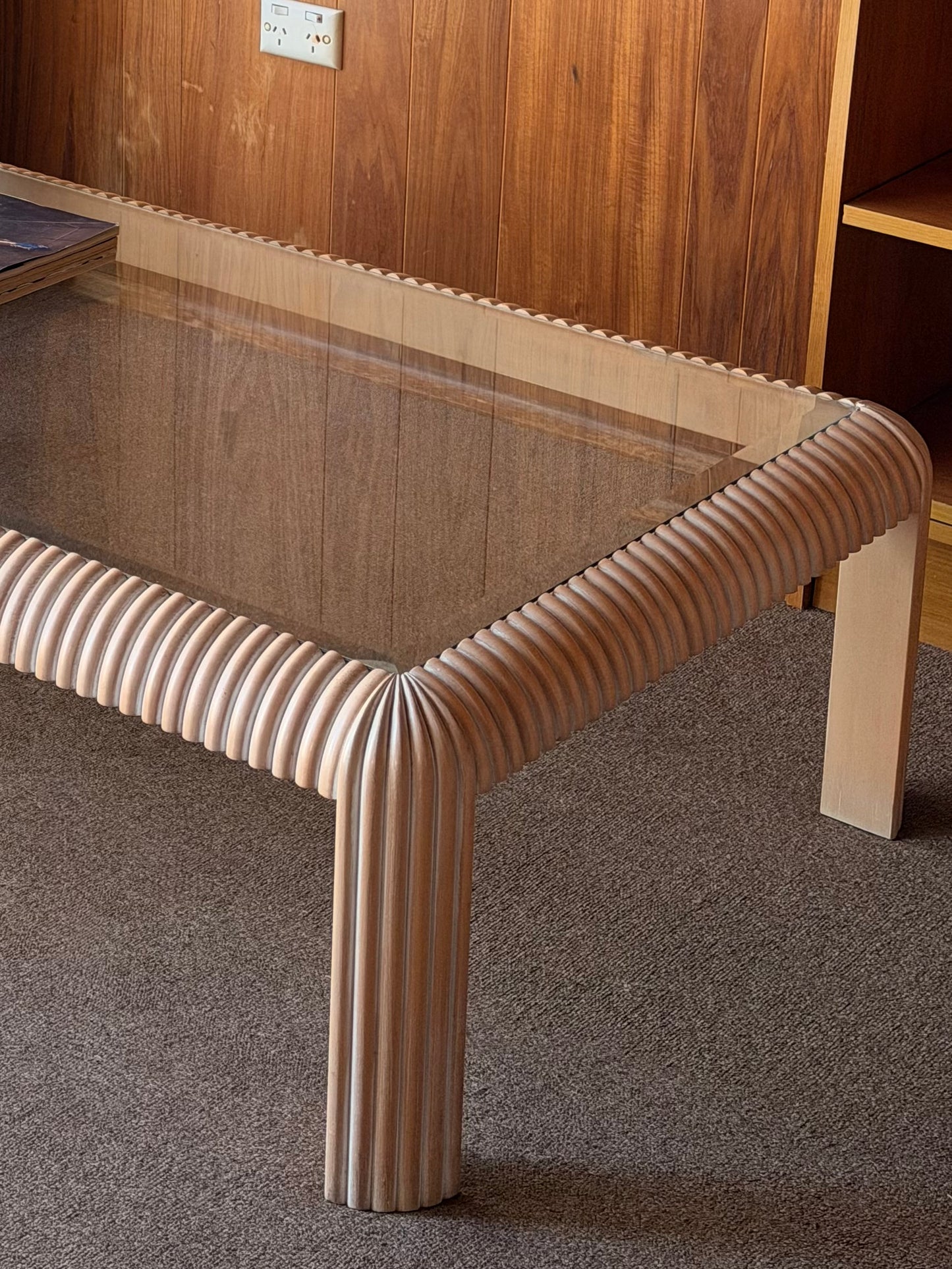 1970s Reed & Glass Coffee Table