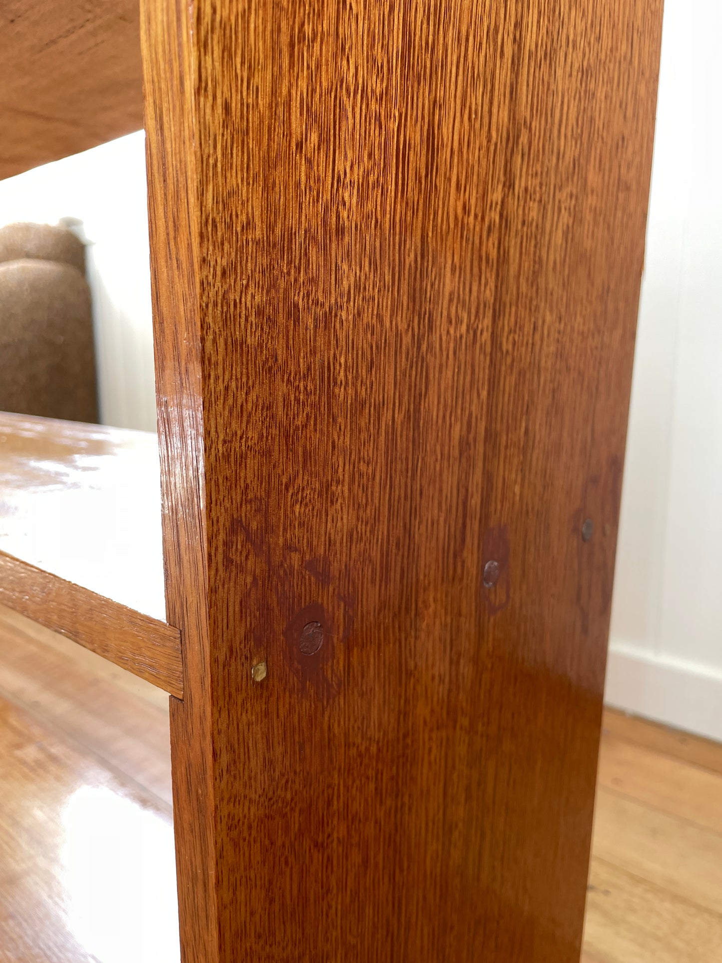Vintage timber book shelf